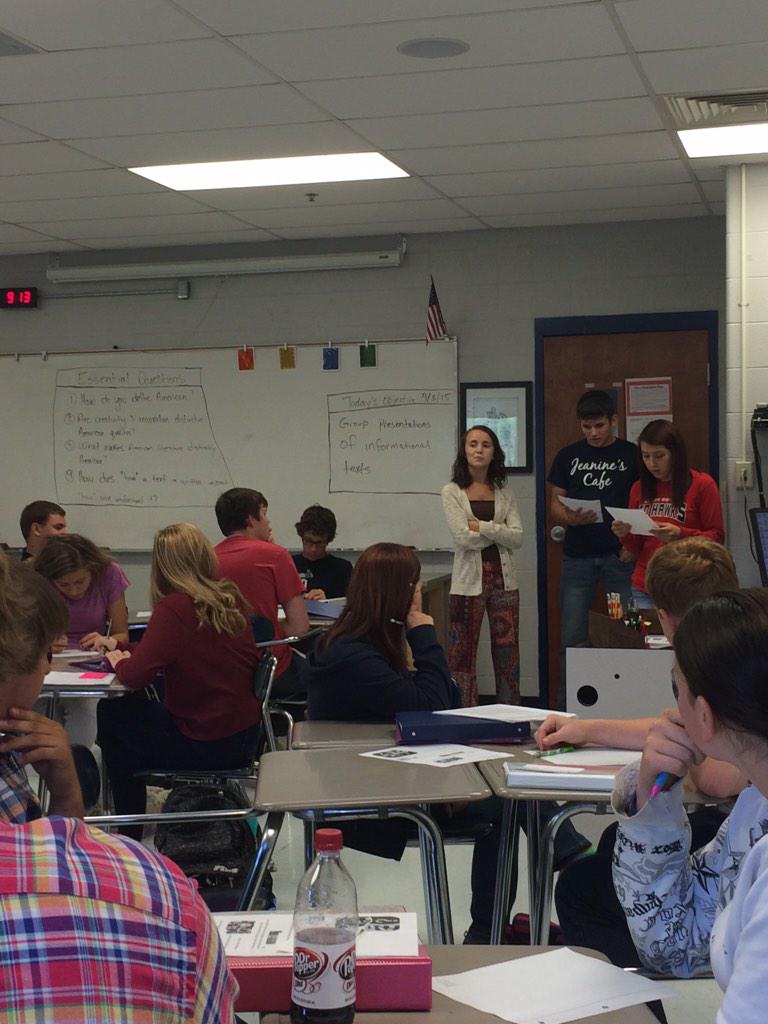 Informational text set presentations in Mr. Palmore's class #wearecreekwood @CWRedHawks