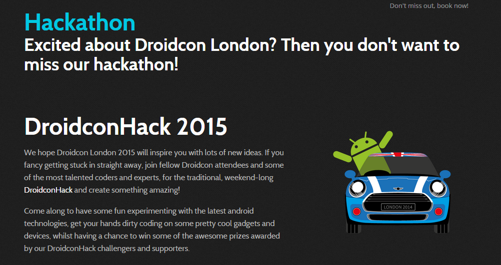 droidconLondon's tweet image. We&apos;re pretty excited! #DroidconHack details now online - check them out here buff.ly/1JPUwzM #DroidconUK15