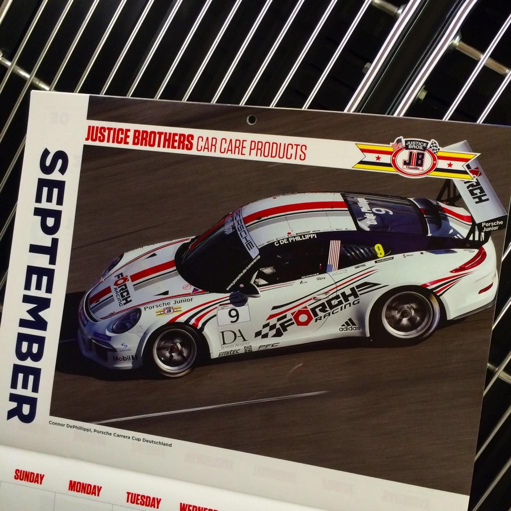 JusticeBrosInc's tweet image. Now featured in the &apos;15 JB Racing Calendar #jbfactorydriver @CDePhillippi (@PorscheRaces #juniorprogram driver)