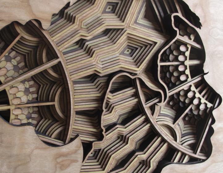 Intricate Laser Cut Wood Relief Sculptures by Gabriel Schama