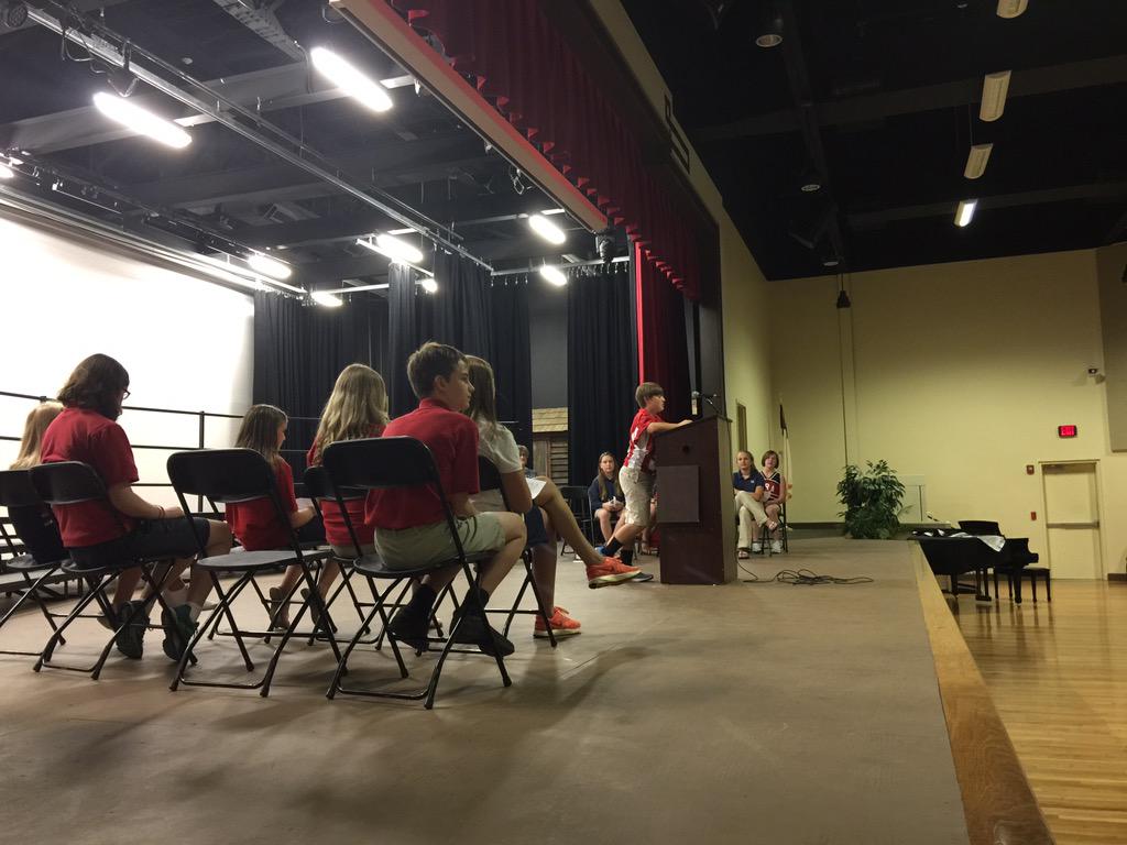 Student Council Officer speeches! Election is tomorrow! A lot of great candidates! #stuco #gorebels