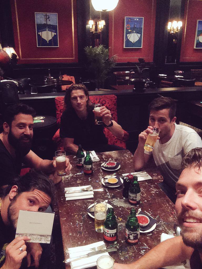 BrotherAndBones's tweet photo. The Album is out TOMORROW!!!we thought we'd celebrate a little early! Beer and burger!! #BurgerDay tour starts soon!! http://t.co/jqi8UqiurO