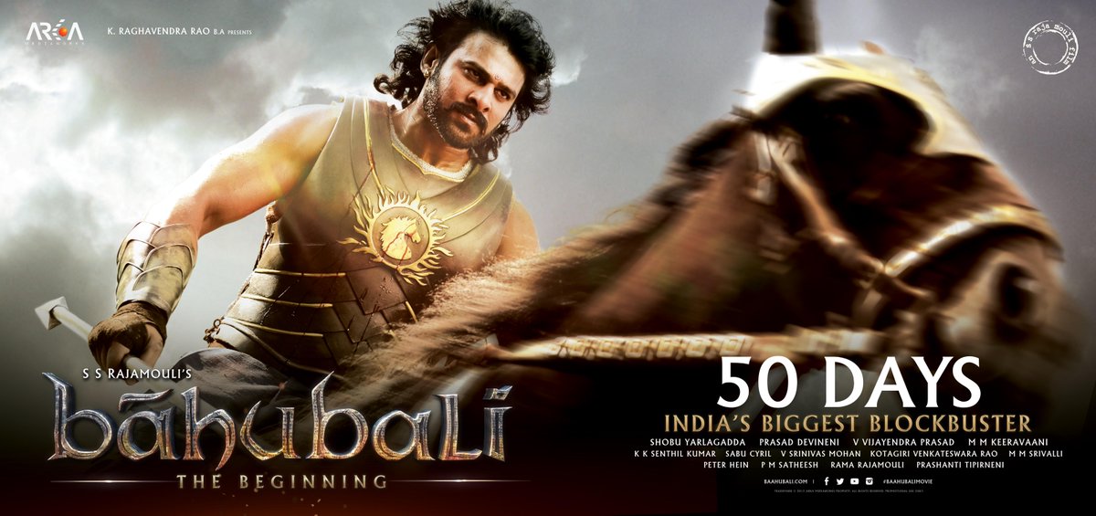 BaahubaliMovie's tweet photo. Thank you all for making #BAAHUBALI India's Biggest Blockbuster. #50DaysForHistoricalBaahubali http://t.co/9WjxaxvLLp