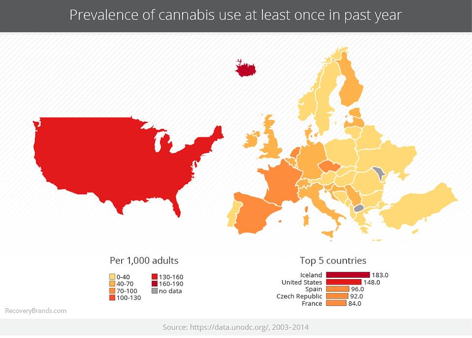 #Mapa del consumo de #marihuana en el mundo, hay sorpresas. dailym.ai/1hZ70uj