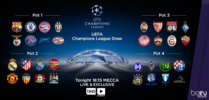 beINSPORTS_EN's tweet photo. Are you ready for the @ChampionsLeague group draw? Which team do you want to avoid and why? #UCLdraw http://t.co/MYnulDq0tc