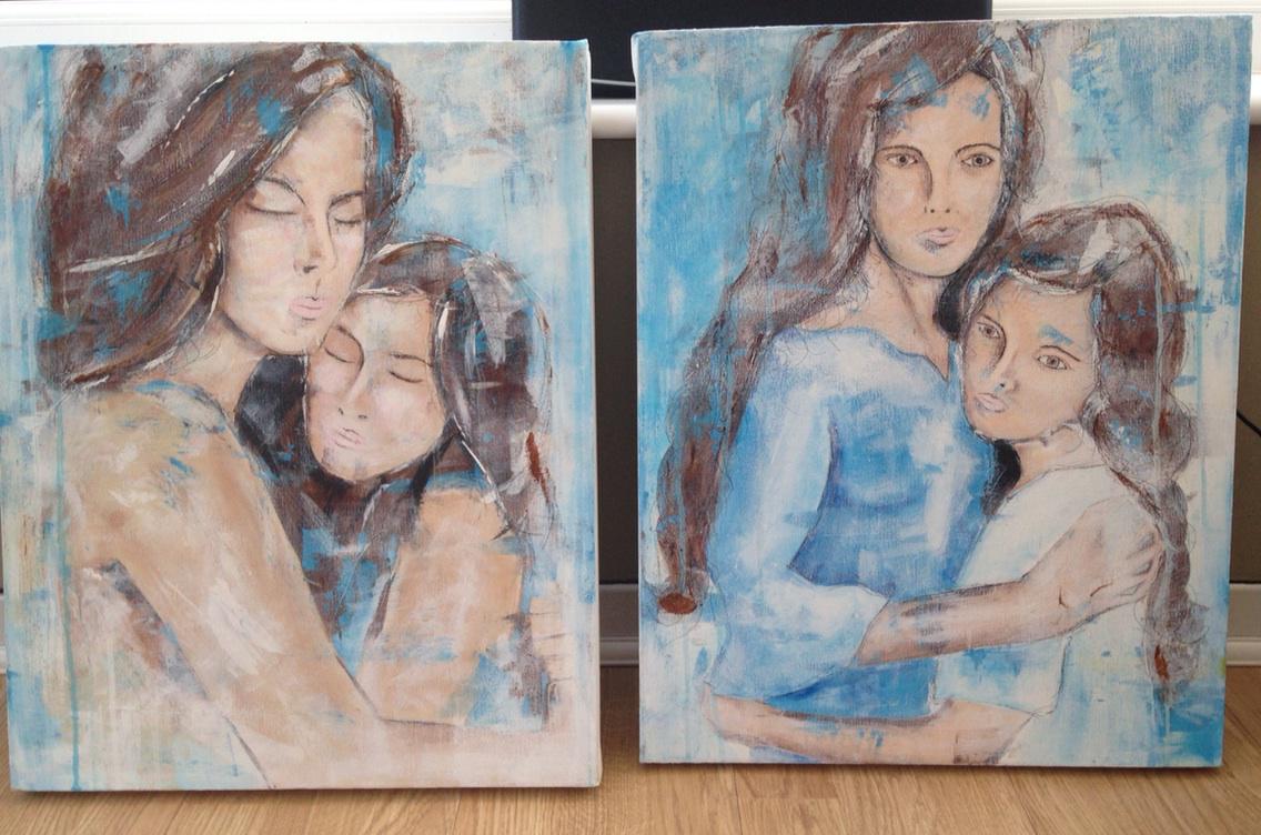 SimoneCrossland's tweet photo. A couple of new pieces I'm working on. #mother&amp;daughter #sisters http://t.co/wwlkKVwSRD