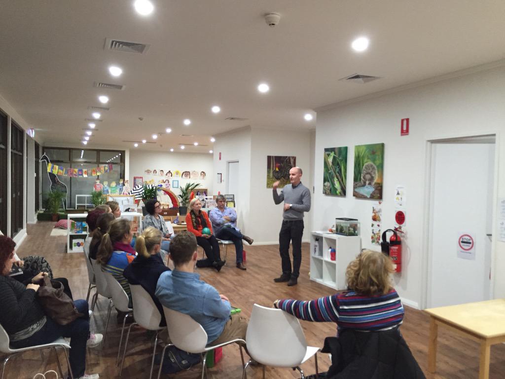 Tony Larven inspiring families to love movement! #nourished4life #thinkersinq