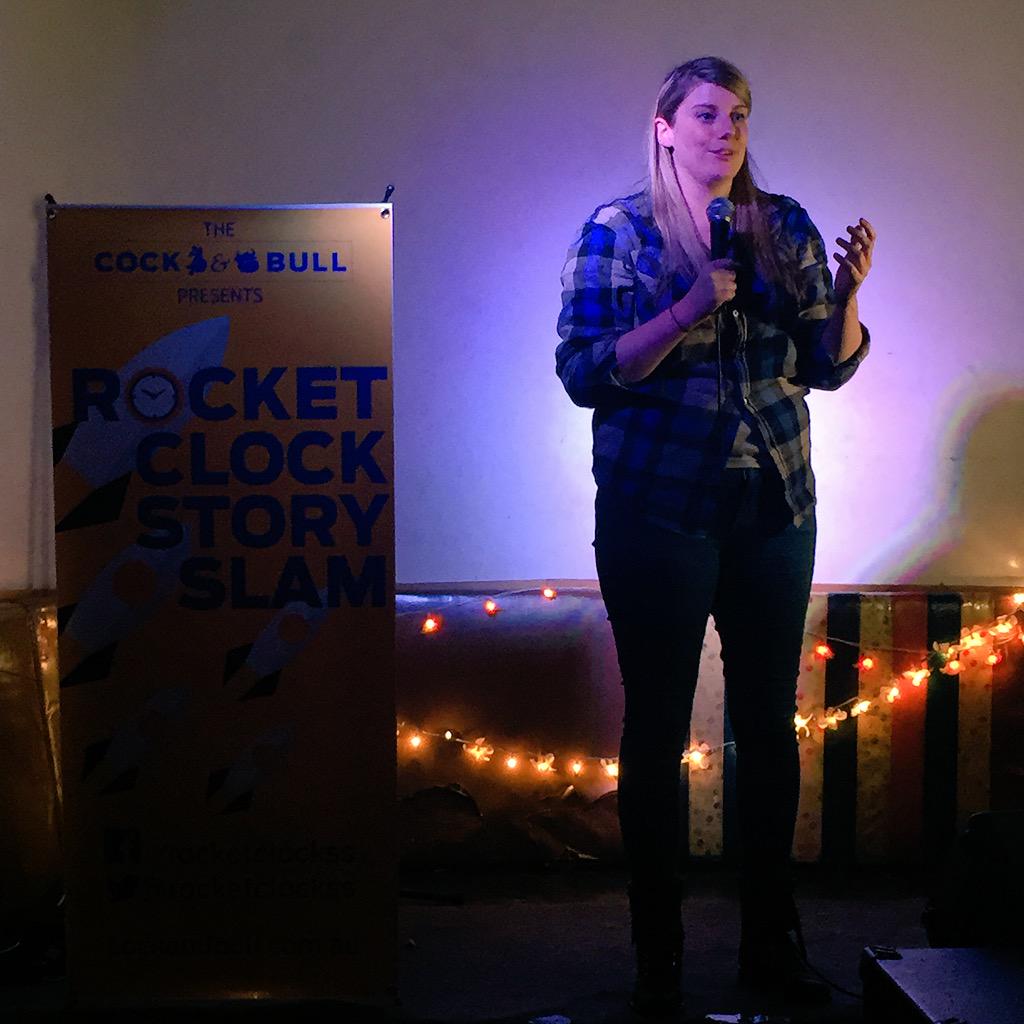 RocketClockSS's tweet image. MC @bokla kicking off our FAMILY edition of Rocket Clock at @horsebazaarmelb! #storytelling #Melbourne