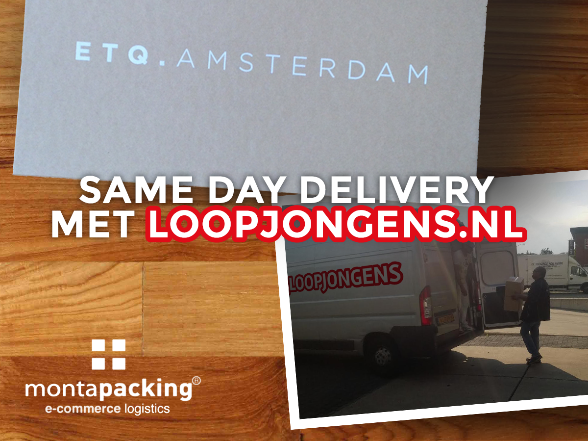 Loopjongens's tweet photo. @MontapackingNL zet @Loopjongens in voor Same Day Deliveries http://t.co/lcjdoVxh9r  #sameday #delivery #fulfilment http://t.co/QWpkU1DnpS