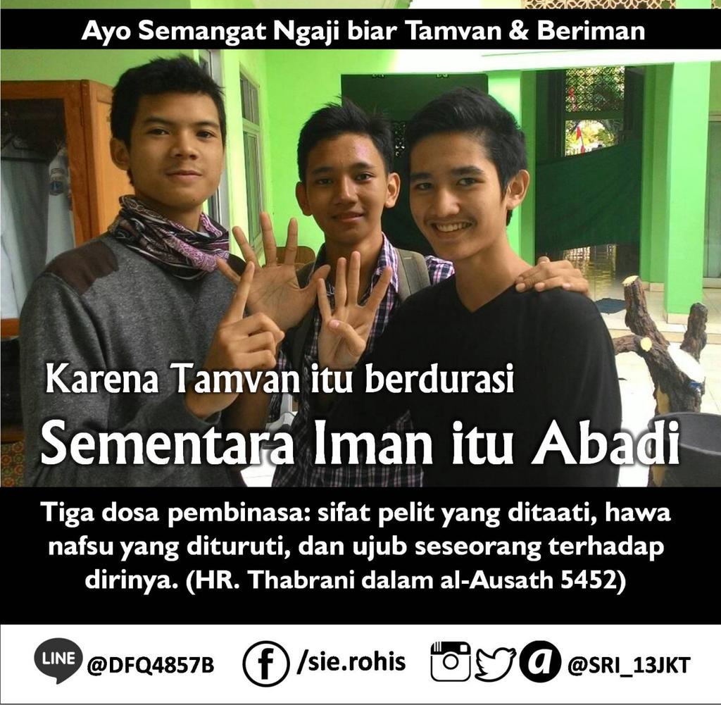 Karena tamvan itu berdurasi, sementara iman itu abadi