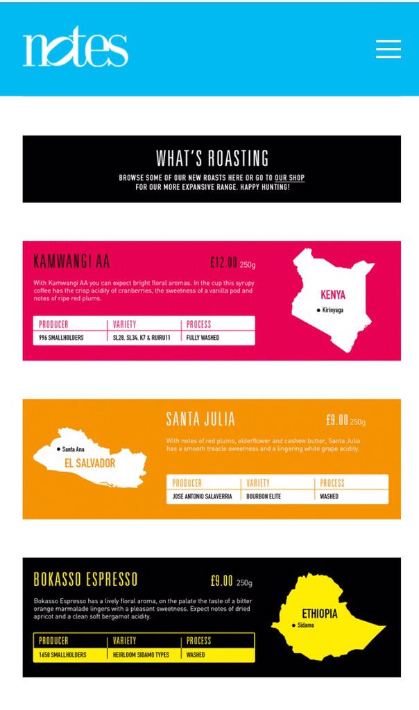 Haven't you heard? Our snazzy new webshop offers free P&amp;P! notescoffee.com