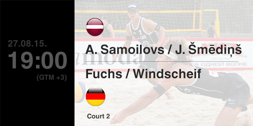 SamoilovSmedins's tweet photo. Gatavojamies spēlei pret vāciešiem Fuchs/Windscheif jau plkst.19:00 pēc Latvijas laika! #GSOlsztyn #PoolH #Court2 http://t.co/Kg2ZpIISUa