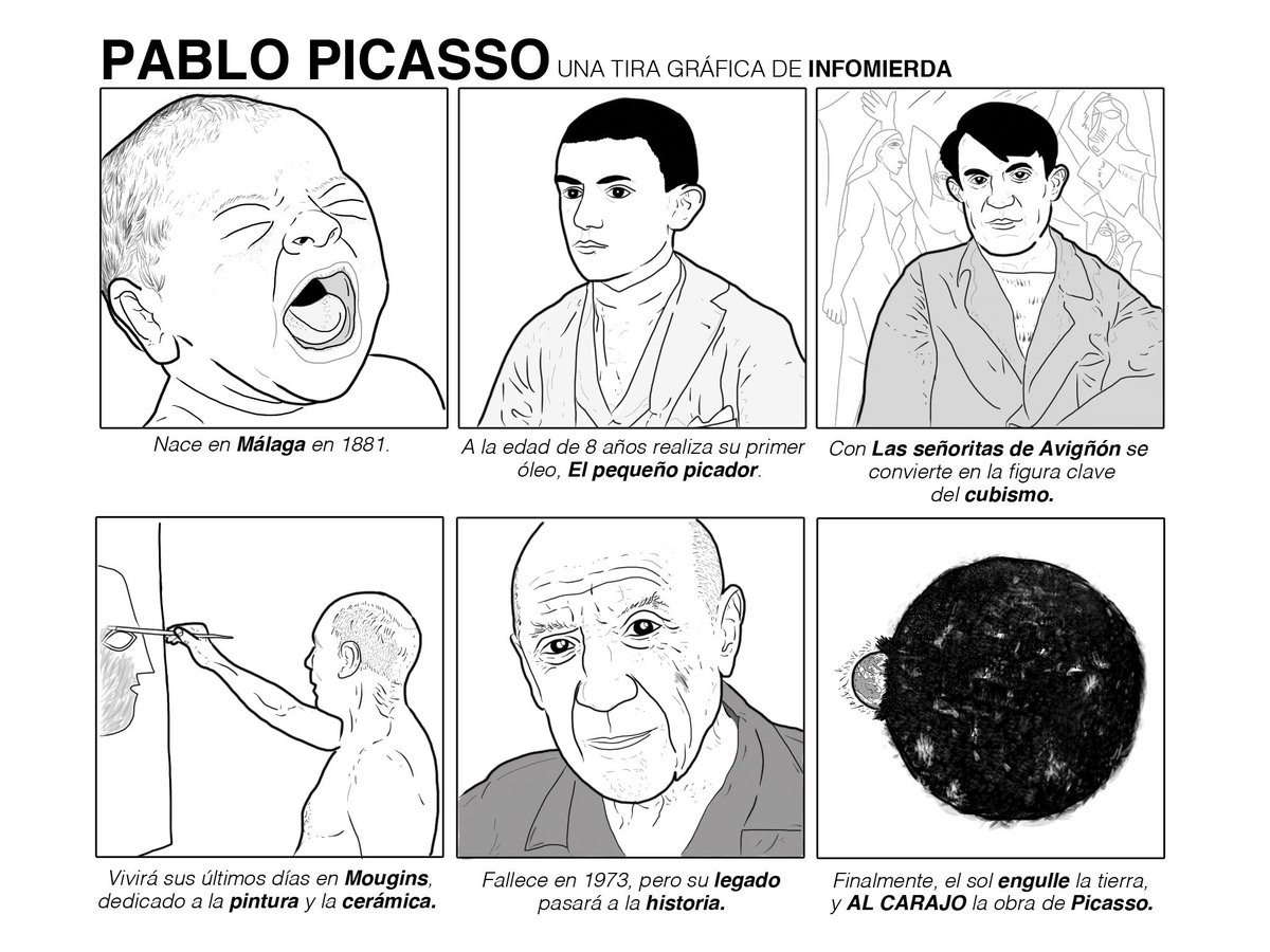 info_peques's tweet photo. La historia de Pablo Picasso. http://t.co/u9t4jwRrdf