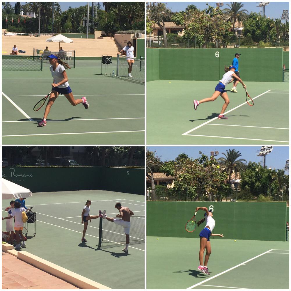 Perfect happy coaching <a href="/PepeImaz/">Pepe Imaz</a> <a href="/PuenteTenis/">PuenteRomanoTennis</a> <a href="/DjokoMare/">Marko Djokovic</a> #ivanaLoncar 😍 #happy #good #tennis