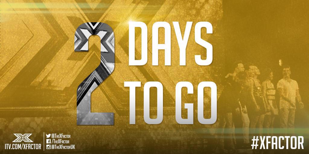 thexfactorr2015's tweet photo. Ready for your weekend to start seeing a dramatic improvement? WE ARE. 
Saturday and Sunday at 8pm on @ITV 📺 #XFactor http://t.co/MPqvhDEszB