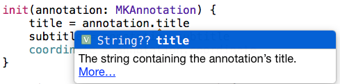yar1vn's tweet image. MKAnnotation.title: String?? in Xcode 7 beta 6
FTW
#swift #xcode7b6 #mapkit