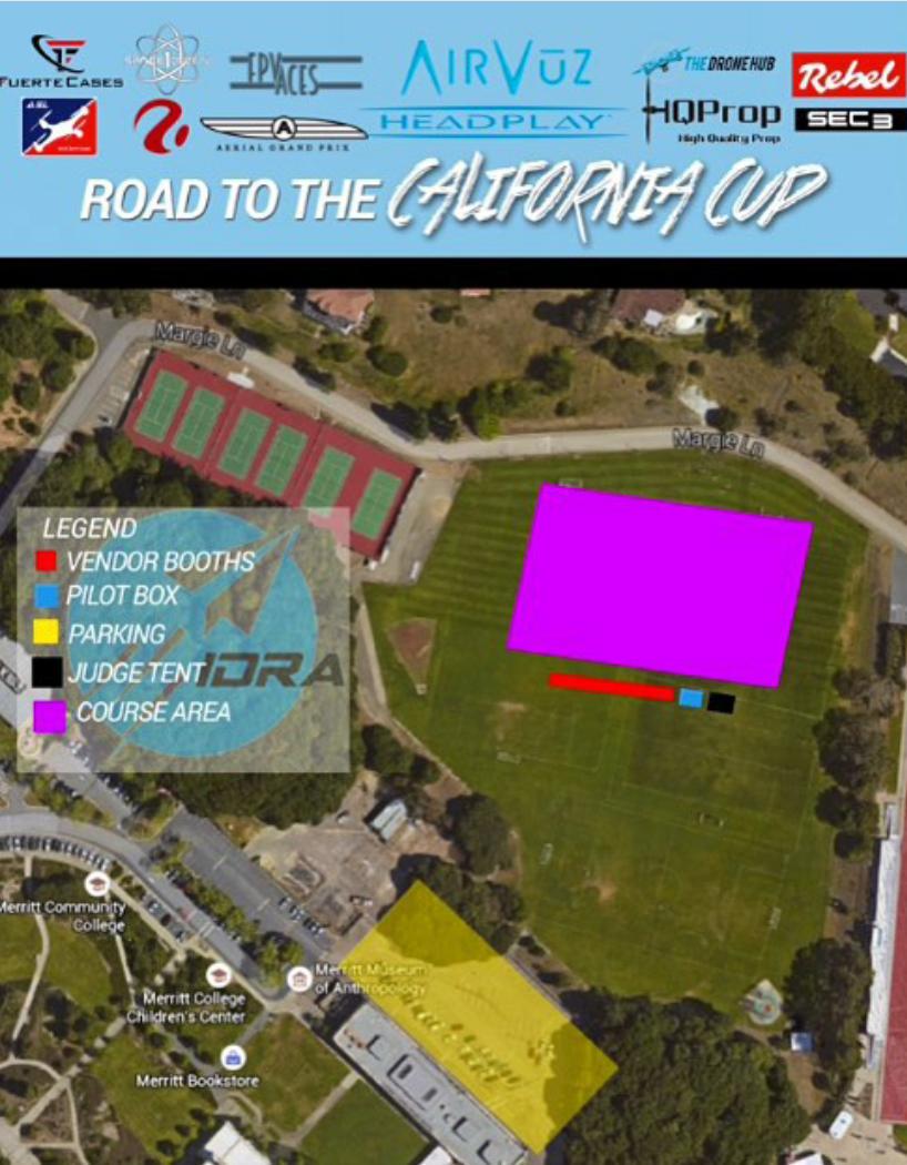 droneracing's tweet image. Bay Area Road to the Cal Cup event this Saturday,August 29th at Merritt College-upgraded to larger field #droneracing