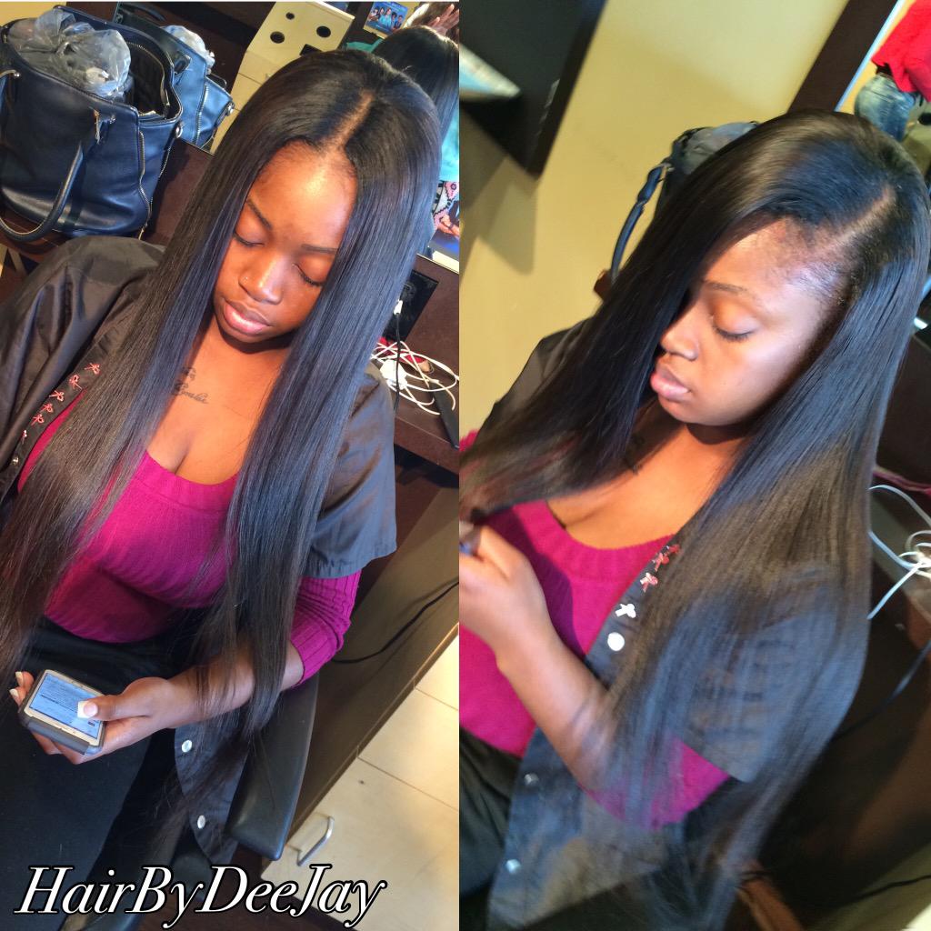 __DeeJayyyy's tweet image. 2-part sew-in (flip over method) Think I did good for my first try 💆💇 #2partsewin #hairbydeejay