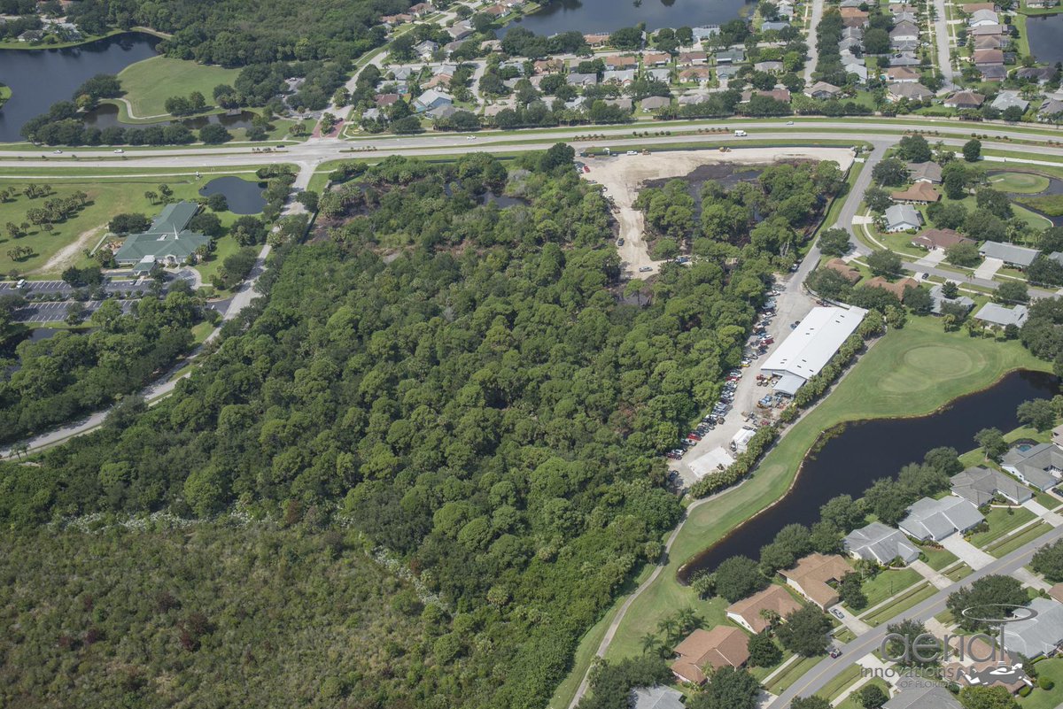 Watercrest_SL's tweet photo. Aerial photos of Market Street Viera construction starting! http://t.co/4lZeHDIF63