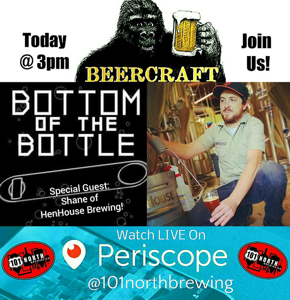 Shane of @HenHouseBrewing Joins The Crew @BeerCraft_com For This Week's Episode of @botbpodcast LIVE On Periscope 3pm