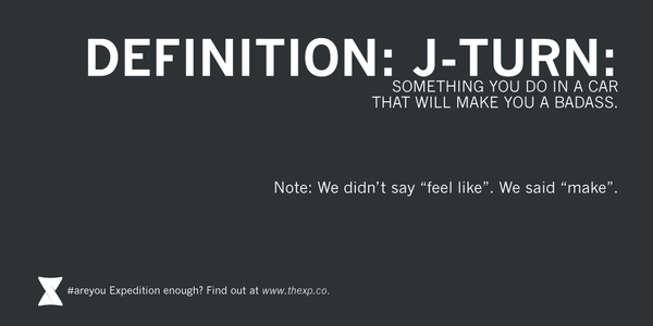 TheXpCo's tweet photo. @AdamZ #areyou Expedition enough? Find out on October 24th with @TheXpCo and let's see if you can pull off the J-Turn http://t.co/7rmH6JdgXT