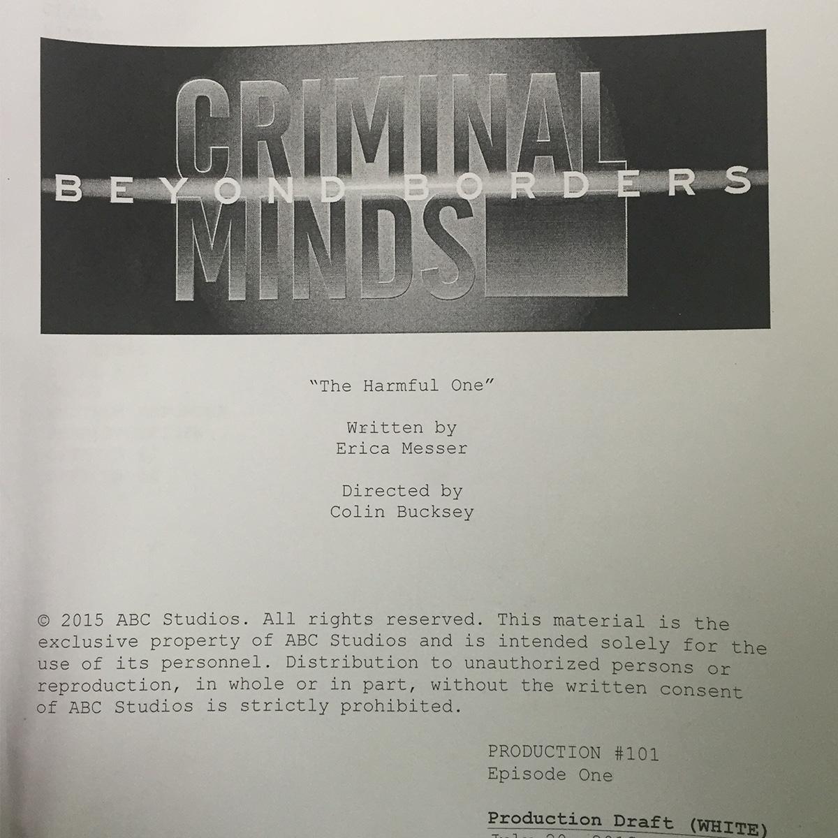 Criminal Minds : Beyond Borders - Photos Promos et BTS - Page 5 CNbbkvgVAAALXNE