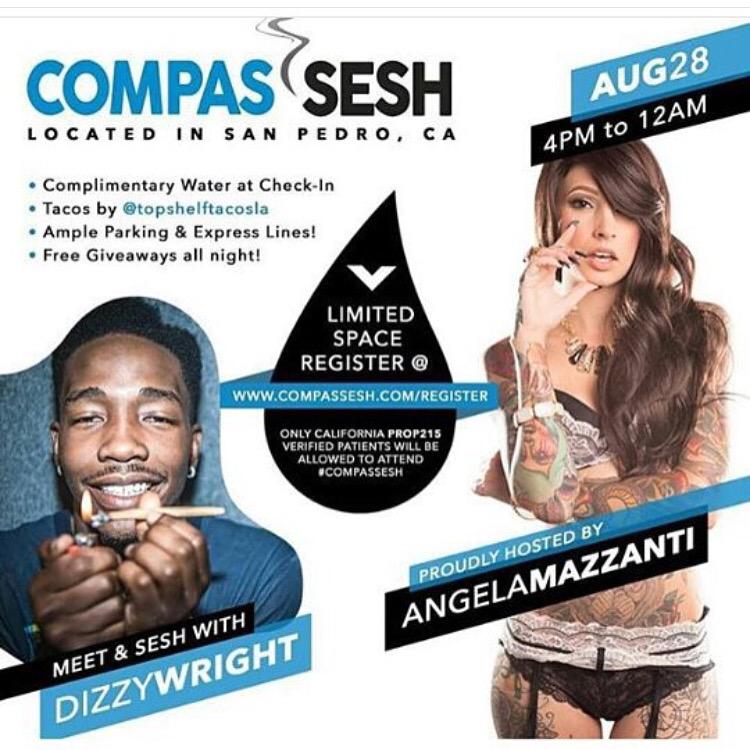 DizzyWright's tweet image. FREE for all medical marijuana patients come meet and sesh with me tomorrow in San Pedro, CA #Compassesh