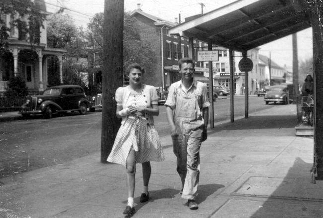 1942 Walking down Main Street in New Hope, PA #ThrowbackThursday