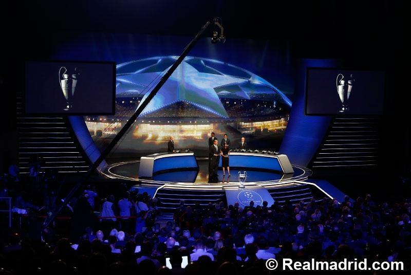 realmadriden's tweet photo. Real Madrid to face PSG, Shakhtar and Malmö in the Champions League Group Stage.http://t.co/rFiAI3OuEg#UCLdraw http://t.co/Ar85xrgoap