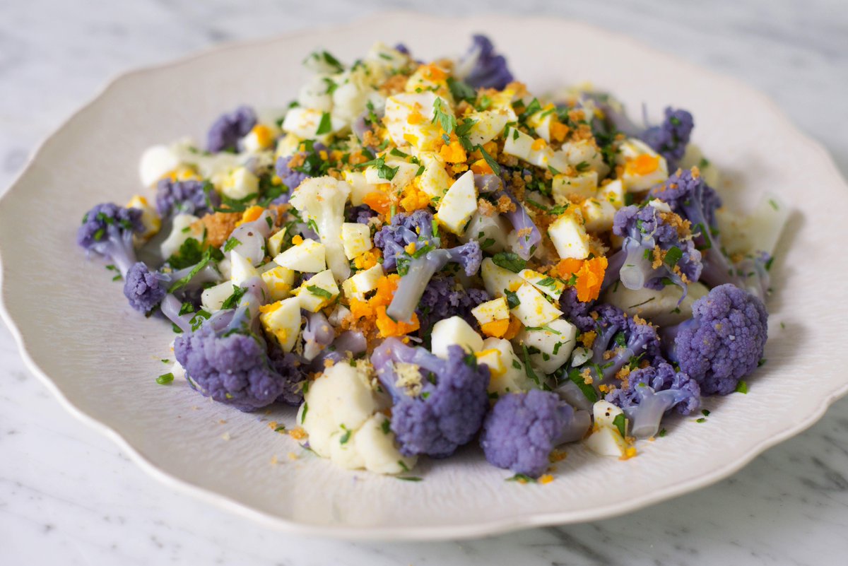onedishcloser's tweet photo. Come try this vibrant summer dish @NatooraW4 @Natoora tomorrow. Purple cauliflower polonaise: http://t.co/hJ55wErxQT http://t.co/ps6ylyYkP6