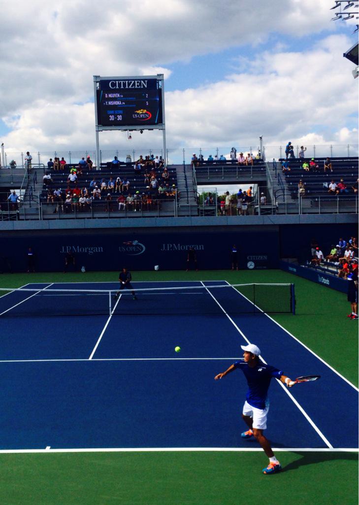 @AltheaFilm Nishioka dusts Nguyen in 1st set 62 scrappy creative lefty game w great movement and power when needed