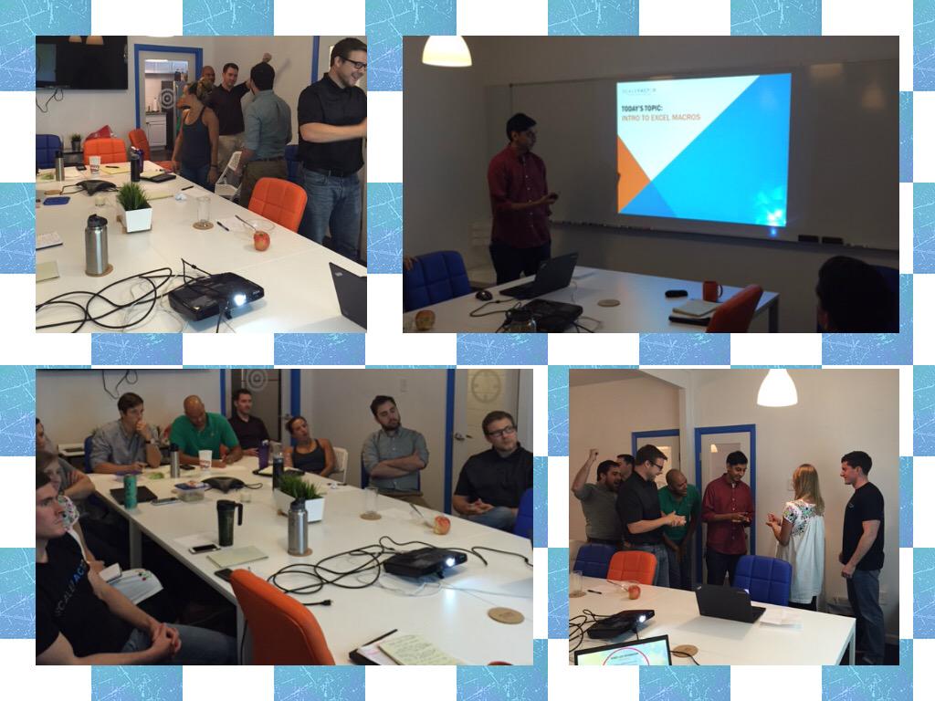 ScaleTalks's tweet image. #tbt Congrats to Katie our Rock Paper Scissors winner and Jigar on blowing our minds with excel macros! #scaletalks