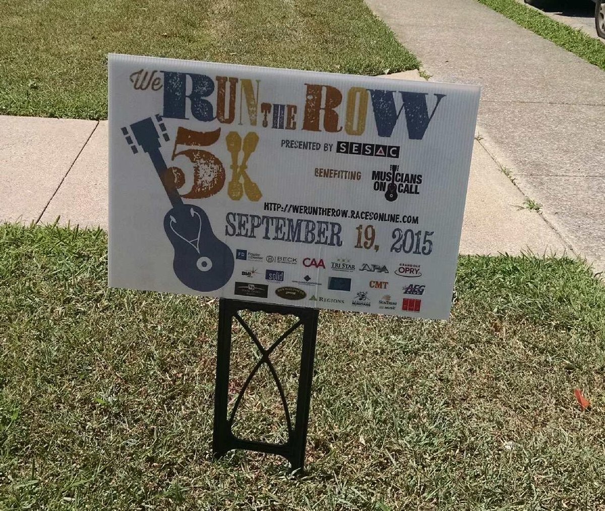 WeRunTheRow's tweet image. See a yard sign like this one, take a picture, post it on your socials and #weruntherow  - winners picked weekly!