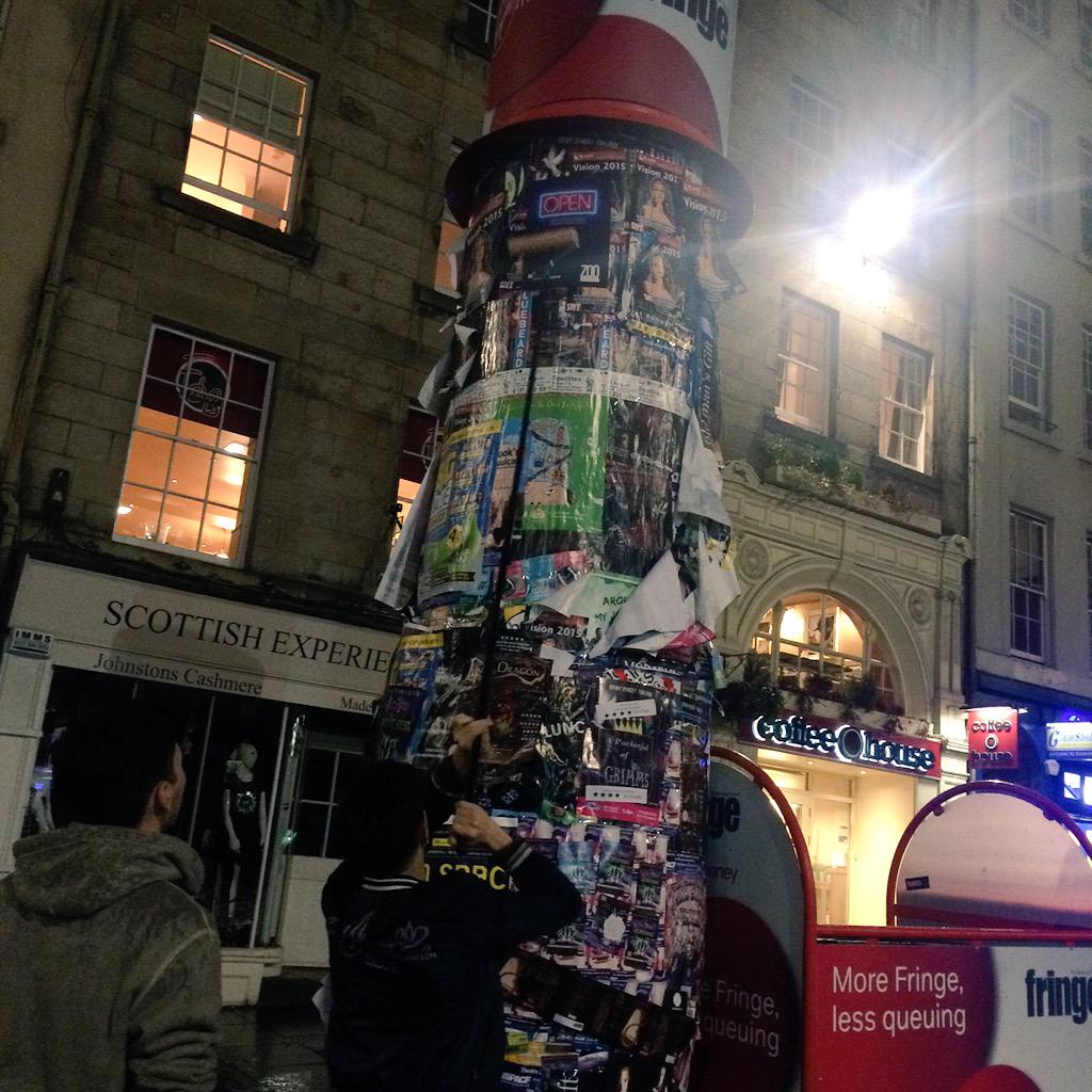 Last nights late night postering! Get down to <a href="/ZOOvenues/">ZOO</a> at 11am tomorrow morning for our VERY LAST PERFORMANCE!