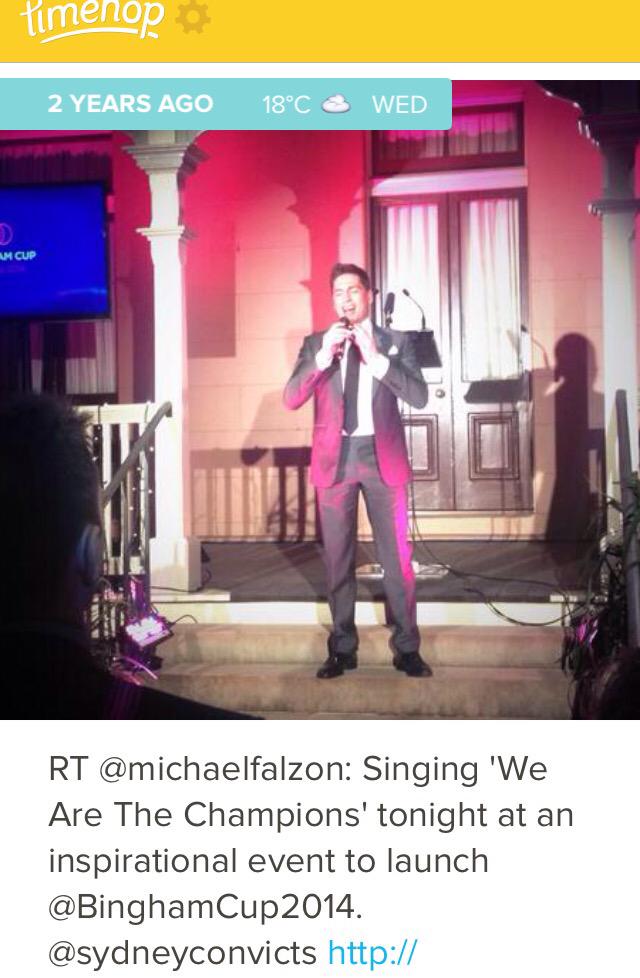 From 2 years ago <a href="/michaelfalzon/">Michael Falzon</a> performing for <a href="/sydneyconvicts/">Sydney Convicts</a>