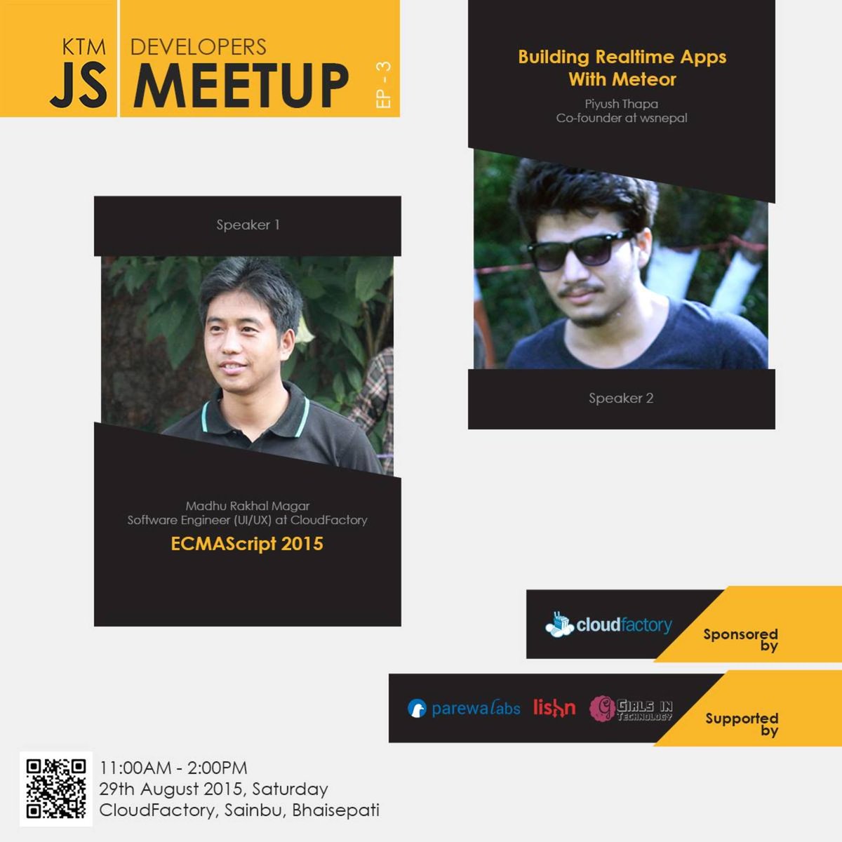 KafleSudip's tweet image. The Kathmandu #Javascript meetup - #KTMJS is being held this Saturday. RSVP here. bit.ly/1JmOMdb