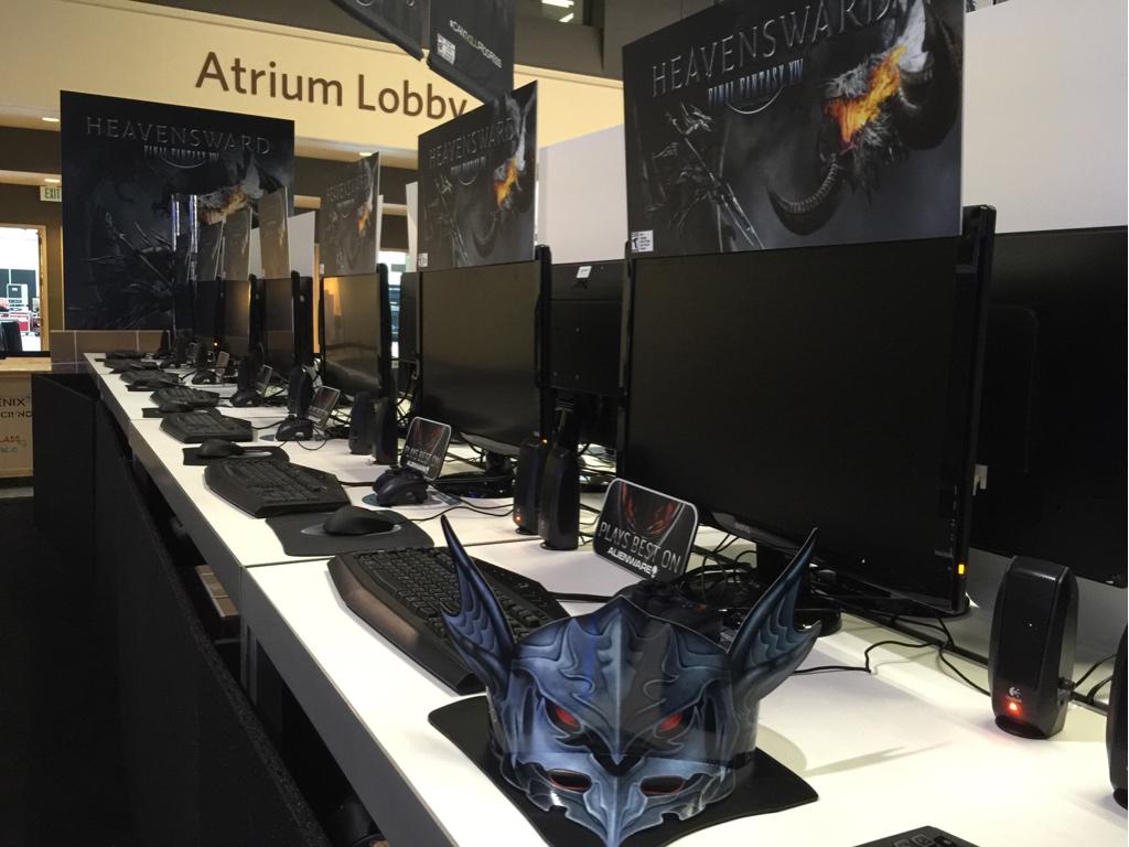 FF_XIV_EN's tweet image. Nearly all set up for PAX! Make sure you come visit us and challenge Ravana!