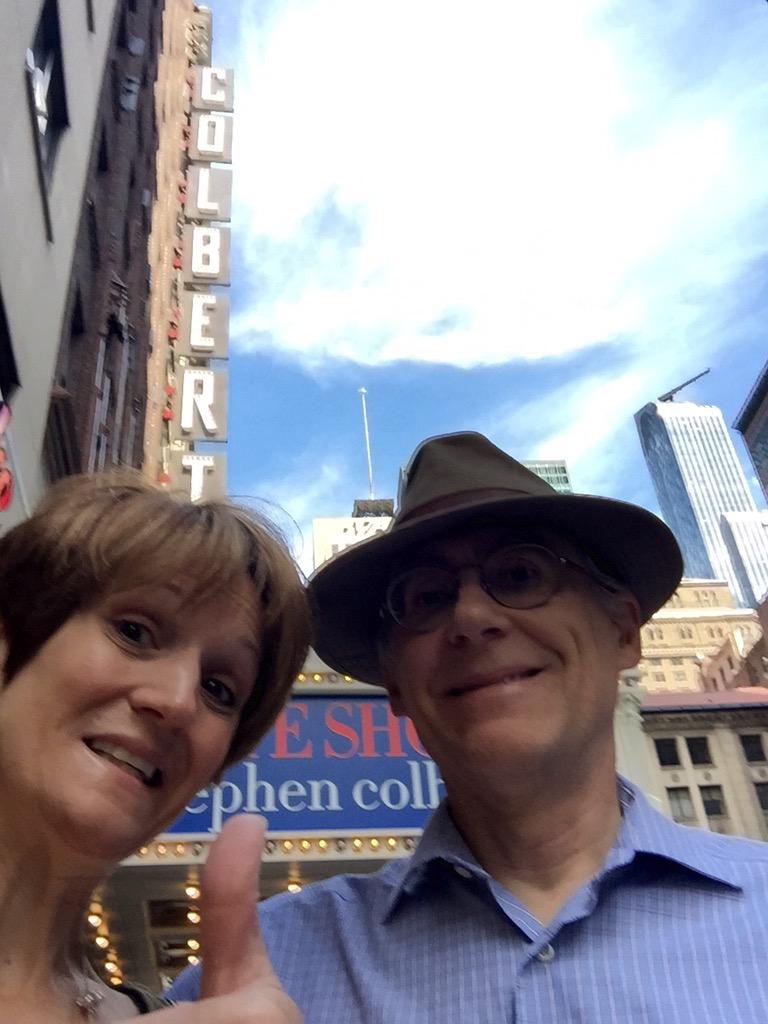 entaylor's tweet image. @entaylor: Thrilled to be at Colbert's first test show! He's wonderful and his band's great!#StephenAtHome#LSSC