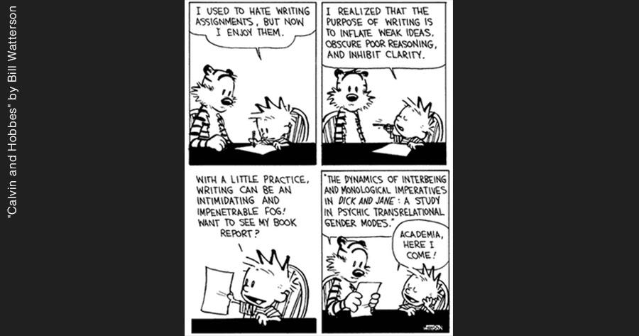 Calvin and hobbes english teacher humor paragraph