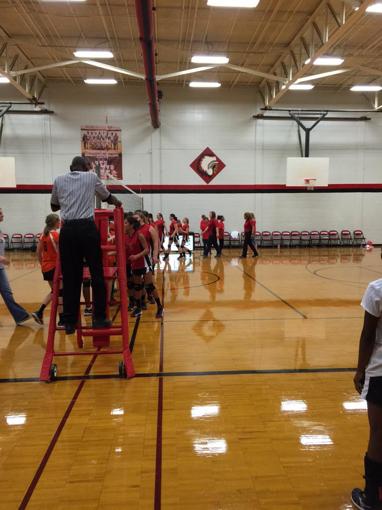 DrWTBlack's tweet photo. Lady Raiders VB defeat CRMS in match 2 and 3!  #proudtobearaider @OPMSRaiders http://t.co/G6ICzsMFae