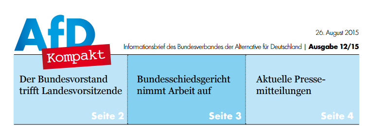 FraukePetry's tweet photo. Hier unsere neue Ausgabe #AfDKompakt des Bundesverbandes
http://t.co/kNoyzCKUKv *TT #AfD http://t.co/RsIzpLpL04