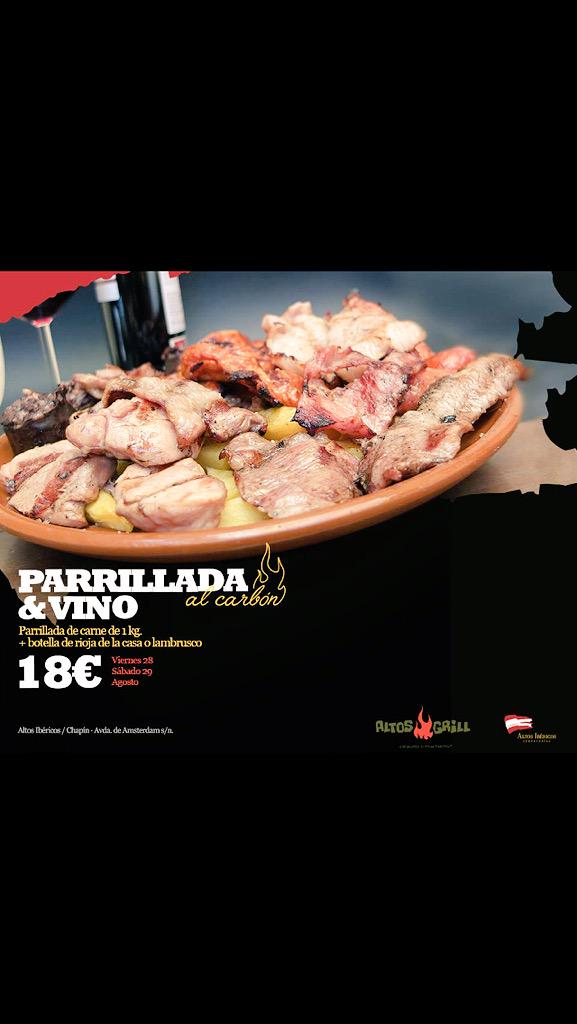 Altos_Ibericos's tweet photo. Este Fin de Semana !!! PARRILLADA!!
Altos Ibéricos Chapin!!
Reserva tu mesa tlf 956396932 http://t.co/pwA6qDNbzU