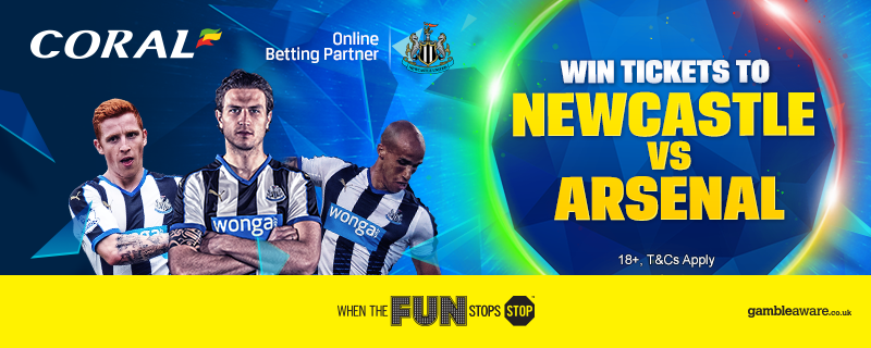 NUFC's tweet photo. COMPETITION: To win tickets to #NUFC v @Arsenal courtesy of Coral, simply follow @Coral and RT this to enter! #NUFC http://t.co/MYUQOmc9Q9