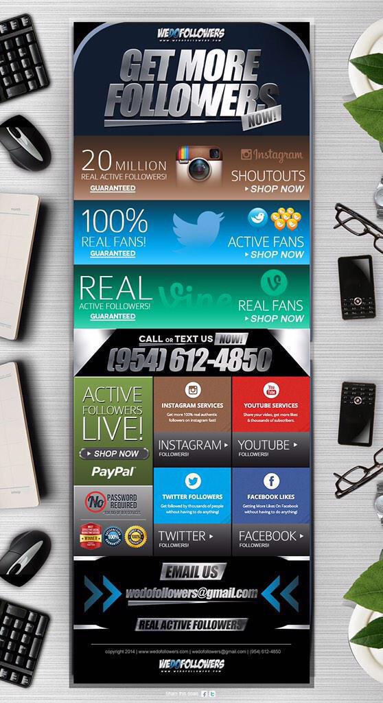 Wedofollowers's tweet photo. Instagram/ Twitter/YouTube/Soundcloud/Facebook/Vine we do it all here at http://t.co/eX0xdKJ48p http://t.co/KgqKOrTKt4