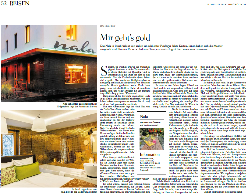 NALAhotel's tweet photo. Mir geht's Gold - ein Hoteltester im @NALAhotel 
#gold #indivduellhotel #DIEZEIT #blog 
Visit http://t.co/FUKys9Uziz http://t.co/CIygMqP3Kp