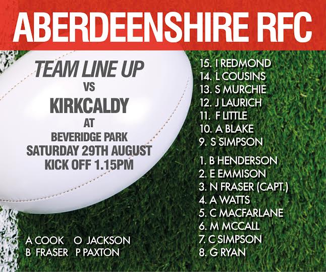 1stXV squad to take on <a href="/kirkcaldyrugby/">Kirkcaldy Rugby</a> in Fife tomorrow. KO - 1:15 #RedAndBlack