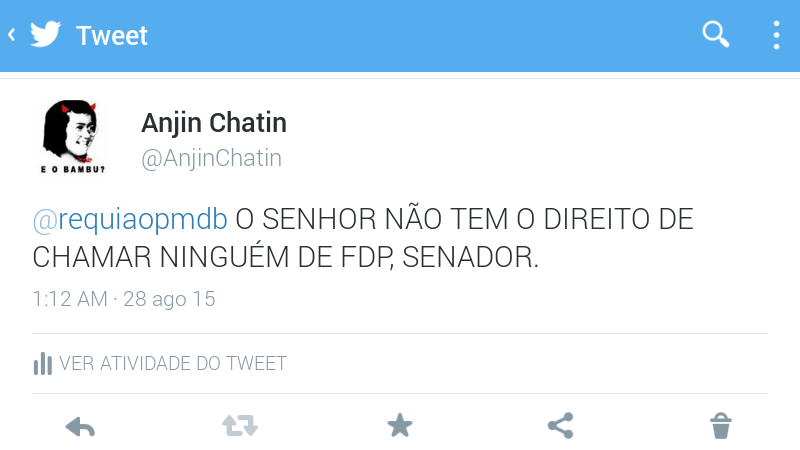 AnjinChatin's tweet photo. ANTES FILHO DE UMA PUTA QUE FILHO DE CERTOS POLÍTICOS BRASILEIROS. http://t.co/BwPm9RqRid