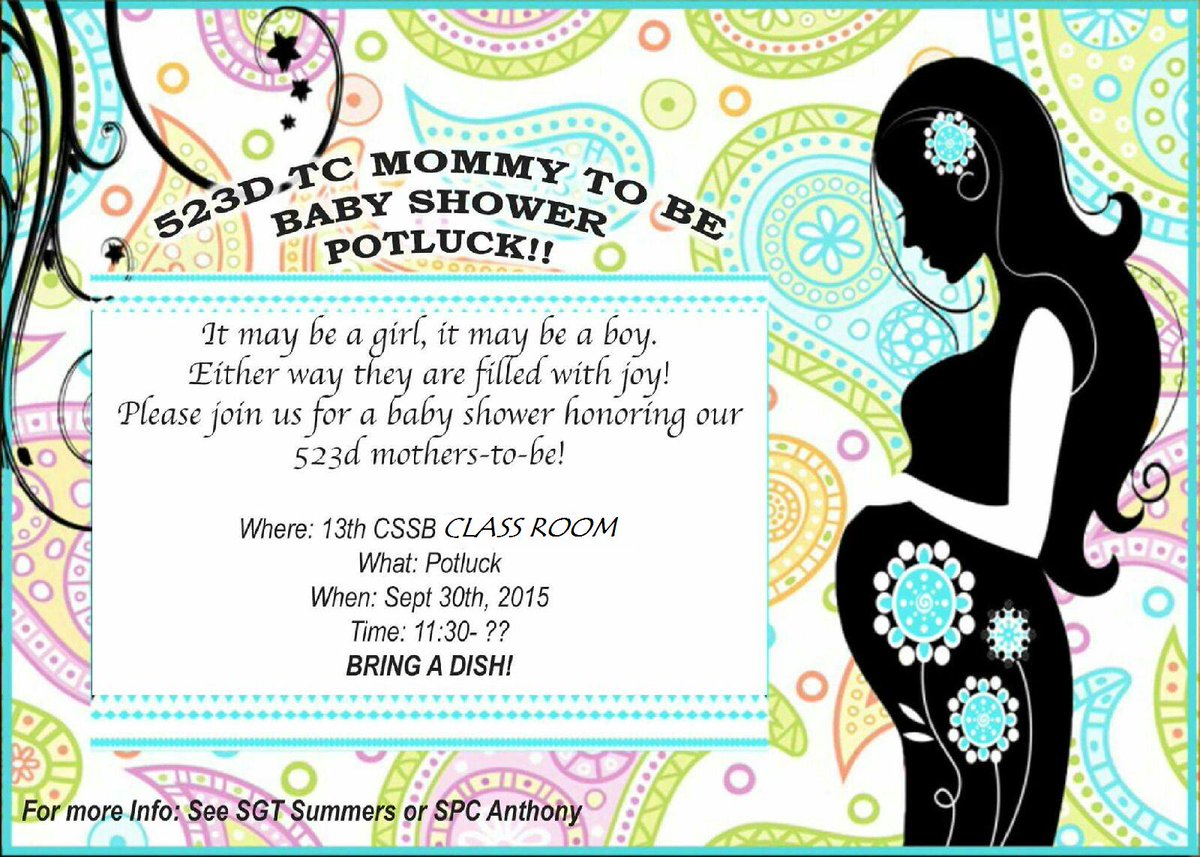 523dTC's tweet photo. #523dTC is throwing a baby shower potluck in honor of our mommy and daddy-to-be's on 30 SEP 15 1130hrs. See Flyer! http://t.co/EOwXgrXmzu