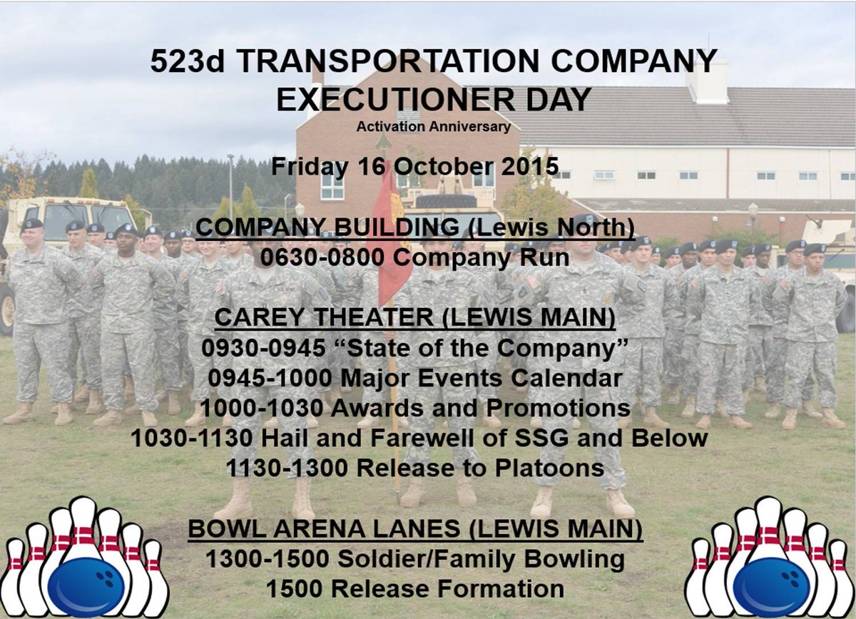 523dTC's tweet photo. Come celebrate with us on the anniversary of our reactivation on 16 OCT 15! #523dTC #JBLM #Soldiers #Spearhead http://t.co/StfHtR371j