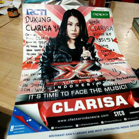 Ayo dukung Clarisa SMS : Clarisa kirim ke 95151 atau vote via google acc. Link to vote 👉👉 g.co/epucw